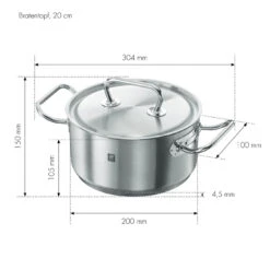 Zwilling 20 Cm 18/10 Stainless Steel Stew Pot -Zwilling Sales Store 40912 200 0 3