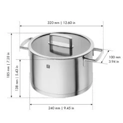 Zwilling 24 Cm 18/10 Stainless Steel Stock Pot Silver -Zwilling Sales Store 66463 240 0 4