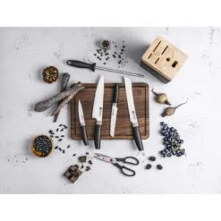 Zwilling 7-pcs Black Rubberwood Knife Block Set -Zwilling Sales Store 750038668