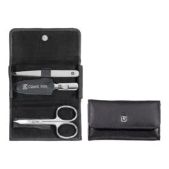 Zwilling 3-pcs Calf Leather Snap Fastener Case Black
