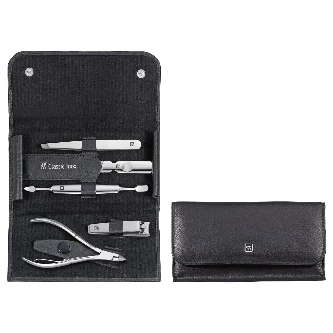 Zwilling 5-pcs Calf Leather Snap Fastener Case Black 3 Zwilling 5-pcs Calf Leather Snap Fastener Case Black