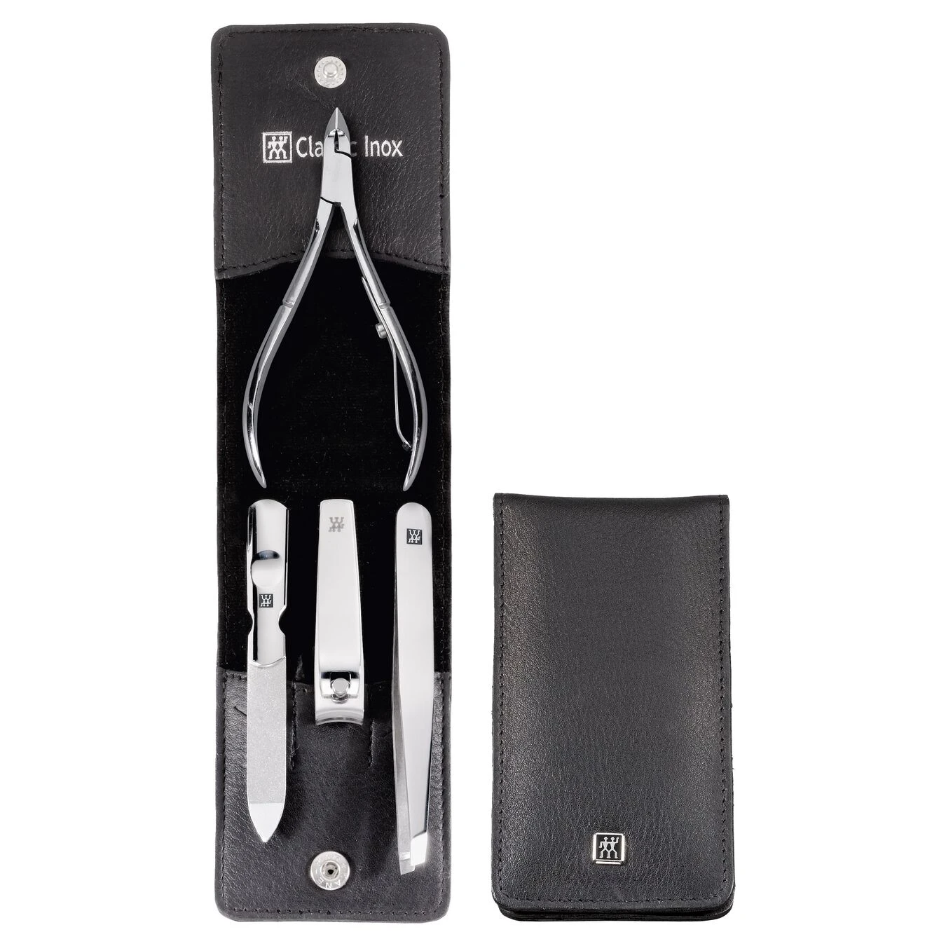 Zwilling 4-pcs Calf Leather Snap Fastener Case Black 5 Zwilling 4-pcs Calf Leather Snap Fastener Case Black - Image 3