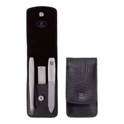 Zwilling 3-pcs Calf Leather Snap Fastener Case Black